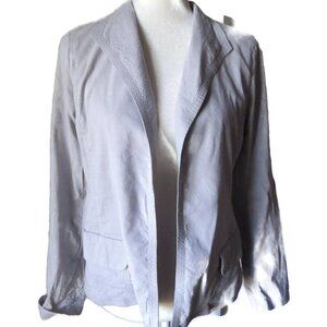 Eileen Fisher Lightweight Linen Jacket/ Pale gray/ Size XS